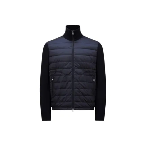 MONCLER Утепленный кардиган ZIP UP пуховик мужской морской синий