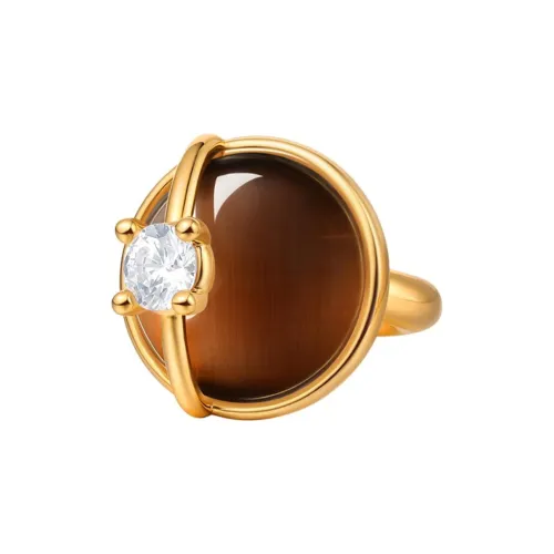 YUAN FIELD Стекло Кошачий глаз Кольца Унисекс