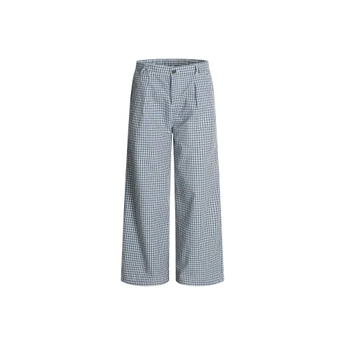 GBXM Темно-синяя клетка Унисекс Повседневные брюки