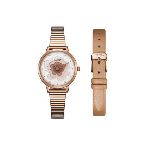 NAFISA Кварцевый механизм часы с ремешком из нержавеющей стали женские часы многоцветный циферблат