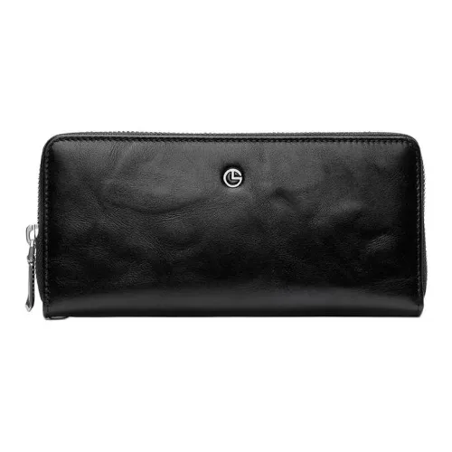 GOLDLION Коровья кожа Клатч Средний Мужской Черный