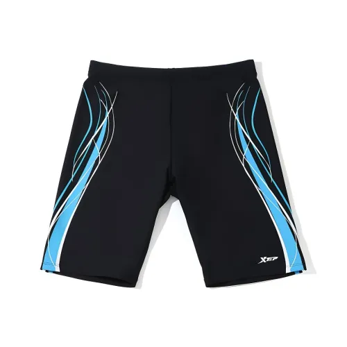 XTEP Черный Синий Мужские Плавательные Шорты