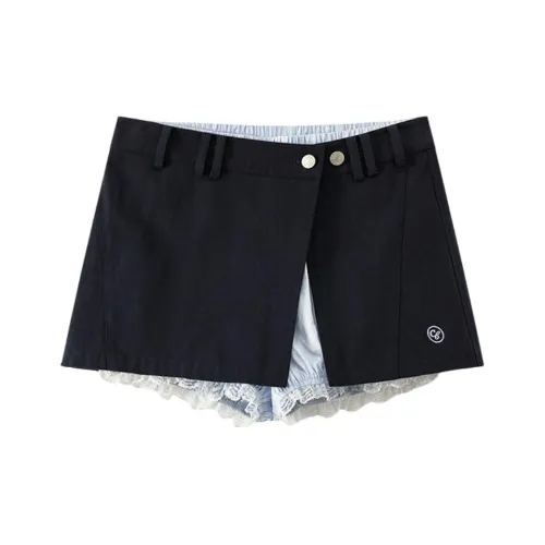 CHUU Темно-синие Женские Повседневные Шорты