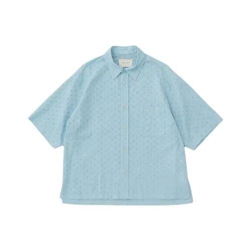 PUBLIC TOKYO Мужские рубашки из саксонского синего