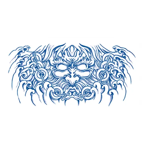 LIEJI Призрачное лицо Крылья Травяные Временные Татуировки