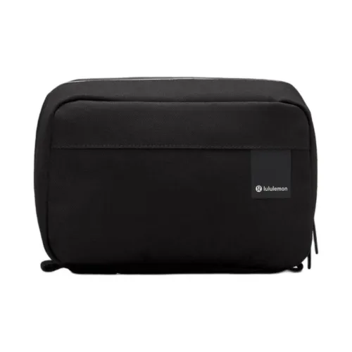 lululemon Переработанный полиэстер Туалетная сумка сумка для хранения унисекс черный
