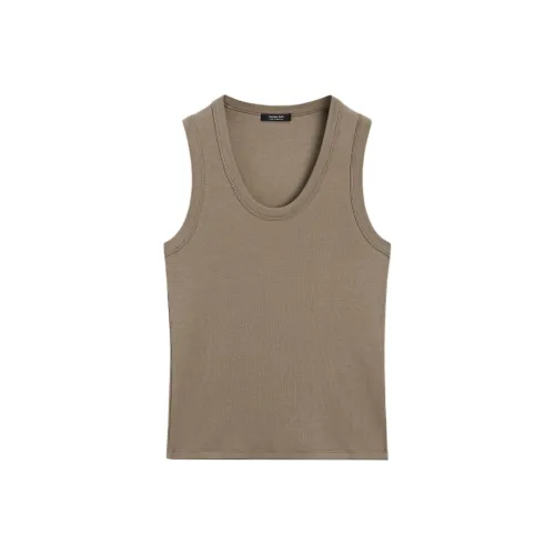 Massimo Dutti Коричнево-зеленые Женские Майки