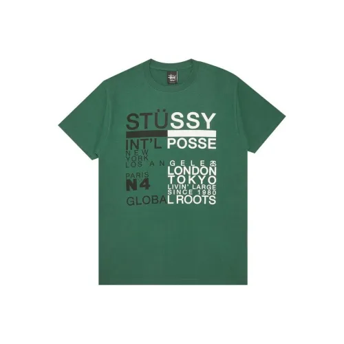 Stussy Зеленый Мужской T-Рубашки