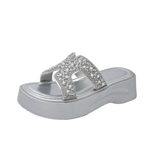 TONYBEAR Композитная подошва блестки тихий устойчивый к абразиву слипоны женские