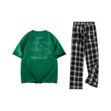 Комплект одежды (Топ из яшмы + Черные штаны)