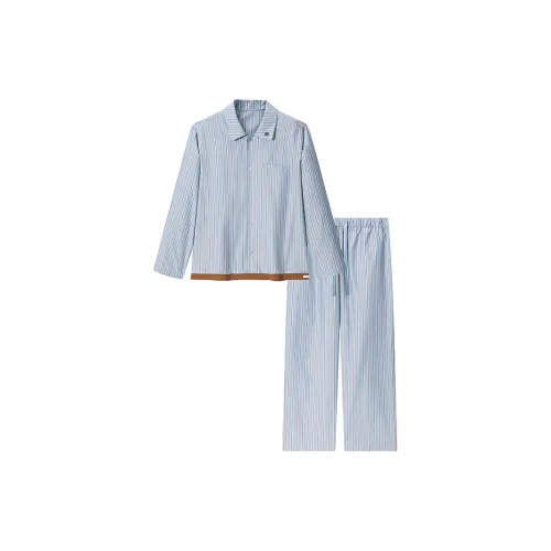 GXG Синий Коричневый Полосы Мужской Пижамный Комплект