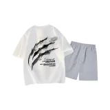 Белый топ, светло-серый низ