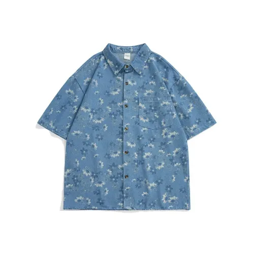YOUSEKOO Синий Унисекс Рубашки