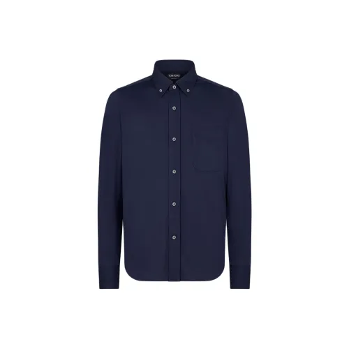 TOM FORD Темно-синие мужские рубашки
