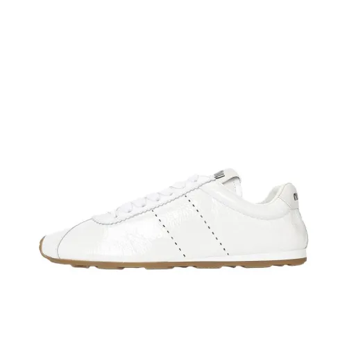 MIU MIU Plme Low Топ Повседневная обувь Женская Белая