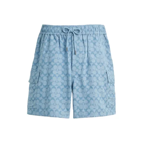 COACH SS25 Повседневные шорты Мужские Светло-синие