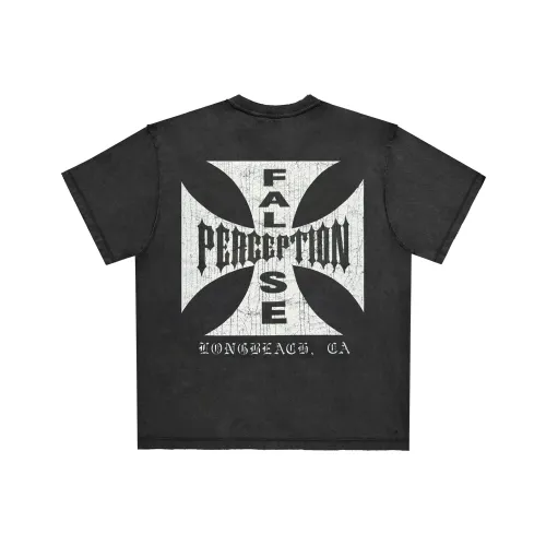 False Perception Промытый Черный Унисекс T-Рубашки