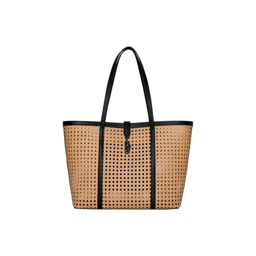 REBECCA MINKOFF Полипропиленовая сумка-тоут сумка для покупок сумка через плечо большая женская натуральный цвет и черный