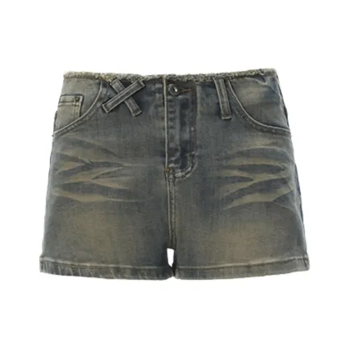 BRN XSD D20 Промытый цвет Шорты Женские Джинсовые шорты