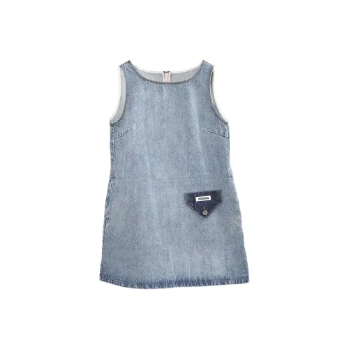 GURUI Джинсовый синий C5 Женские Платья без рукавов