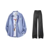Сапфир Blue+Black Pants