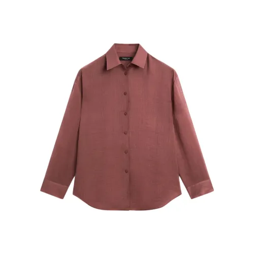Massimo Dutti Розово-красные Женские Рубашки