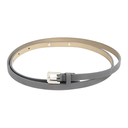 Paloma Шерсть Кожа Металл Кожаные ремни Женские Серый 1,5CM