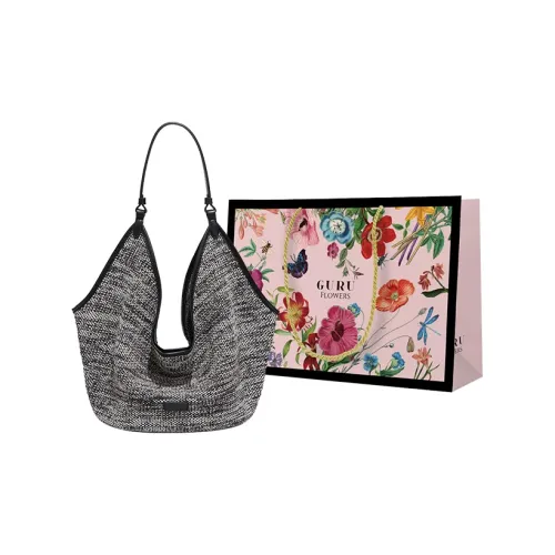 ROBINHOOD Рафия Сумка через плечо Стандартная Женская Черная