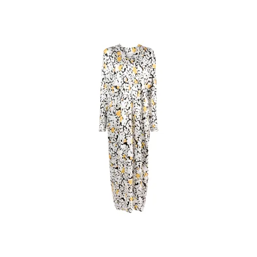 Lanvin Белое Женское Длинное Платье с Рукавами