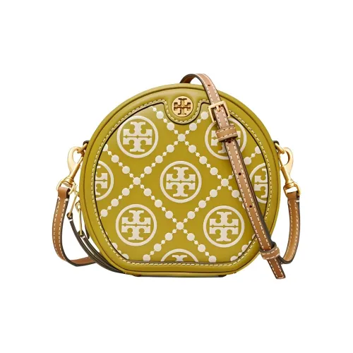 TORY BURCH Жаккард Кожа Круглая Сумка Сумка через плечо Женская Травяной Зеленый