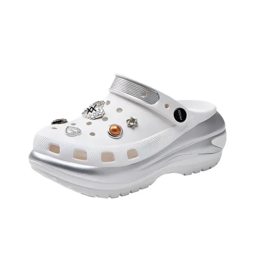 JOSINY Сабо Белый серебристый Высота каблука 7 см Женские