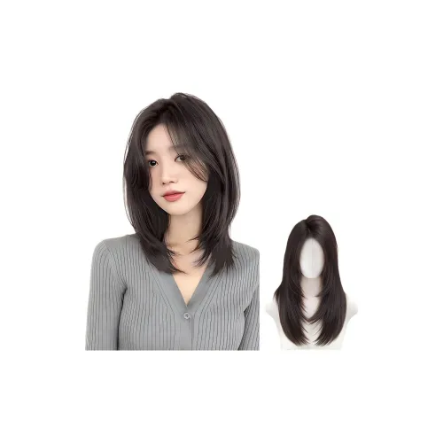 YOUXI Без сетки для волос Полная парик Премиум Стиль с ключицей Волосы Позиционирование Стиль