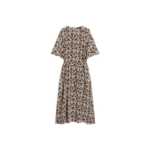 WEEKEND MaxMara Короткий рукав Платье Женское Коричневое