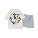 Белый топ, светло-серый низ