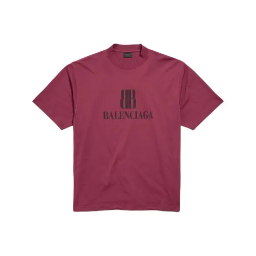 Balenciaga T-Shirt Мужской Бордо Красный