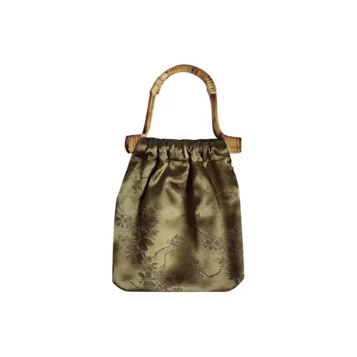 Boniu Шелковая ведрообразная сумка женская зеленая