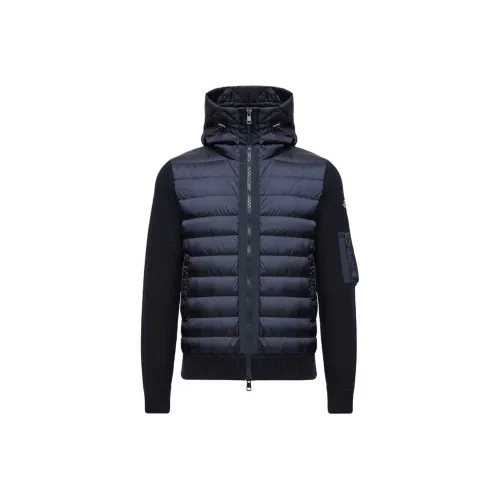 MONCLER Padded Corduroy Collection Утепленный ZIP UP Кардиган Пуховик Мужской Морской синий