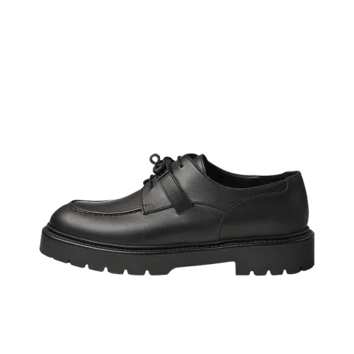 HERMES Повседневные кожаные туфли Low Top Черные Мужские