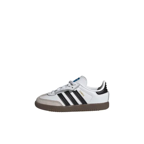 Adidas Originals SAMBA OG Устойчивая к истиранию Низкая Обувь для малышей Белый Черный Для младенцев и малышей