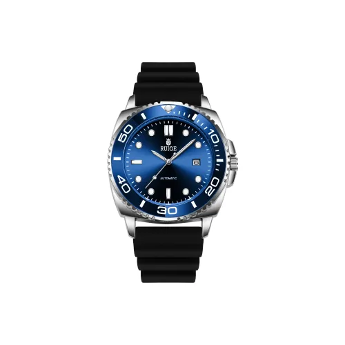 RUIGE Transcend Collection Автоматический Механический Механизм Часы Мужские Синий Циферблат