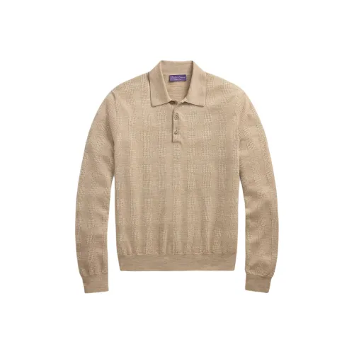 Ralph Lauren Purple Label Кашемировый свитер мужской трюфель композитный