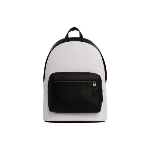 COACH Гладкая телячья кожа рюкзак большой мужской розовый и черный