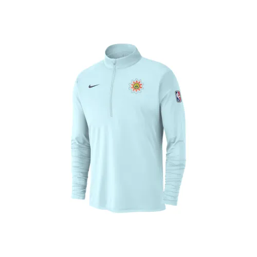 Nike San Antonio Spurs Светло-аква-синие Мужские T-рубашки