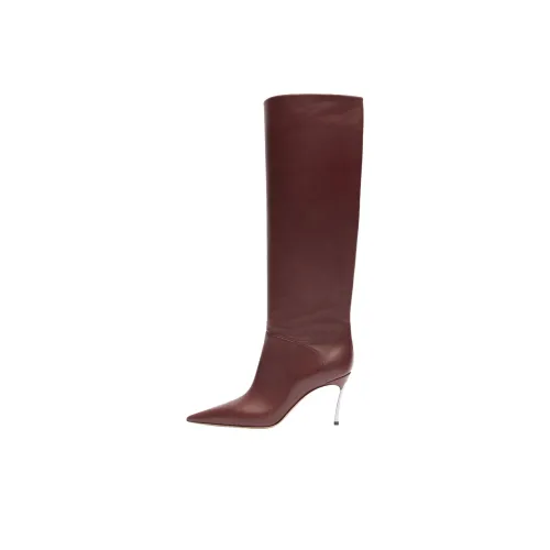Casadei Высокие сапоги до колена, красные, женские