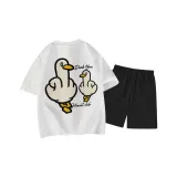 Фотиния Серый Топ Черные Штаны