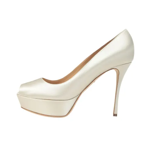 SERGIO ROSSI Alton Bridal Узкий каблук Высокие каблуки 7,5 см Женские Шампанское