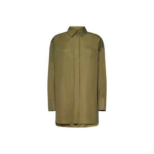 MaxMara Рубашка Женская Оливково-Зеленая