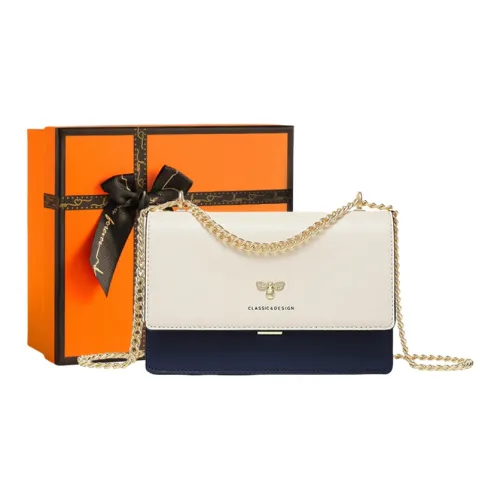 OUBOTE Сумка через плечо из коровьей кожи премиум-класс синий и белый