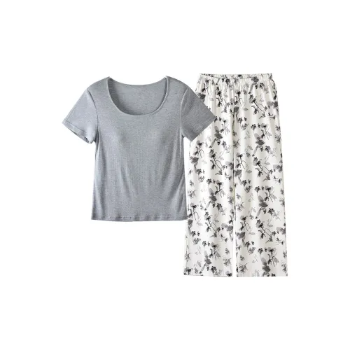 PANQIMEI 2589 Серый, с вкладышами Женские пижамные комплекты