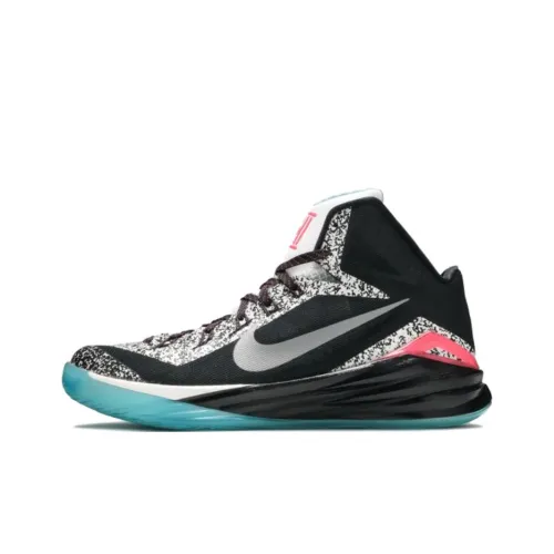 nike Hyperdunk 2014 Устойчивый к истиранию MID Топ Баскетбольные кроссовки Унисекс Черный белый